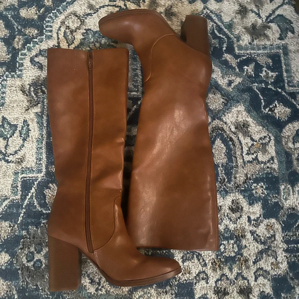Nine West Linis Tall Cognac Boots - Picture 4 of 6
